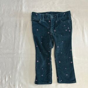 GAP Blue and Pink Corduroy pants with Star Pattern